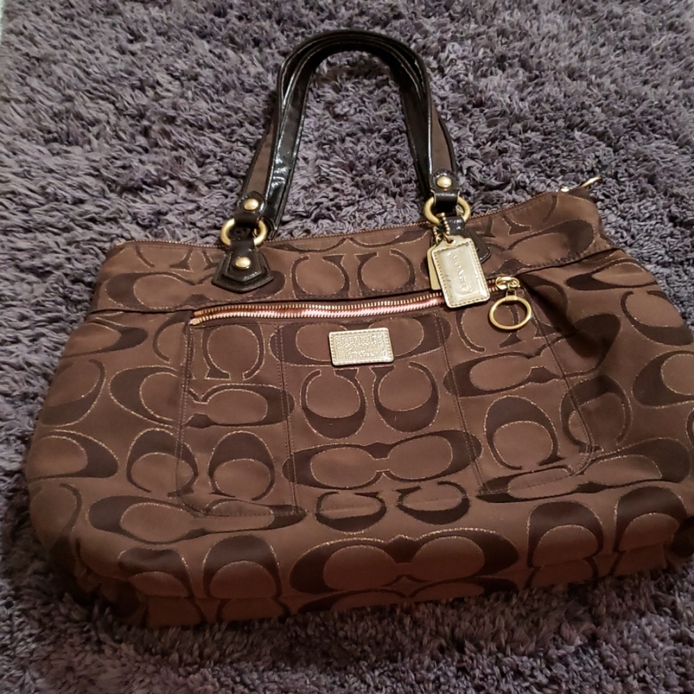 Coach Metallic Glam Lurex Tote.
